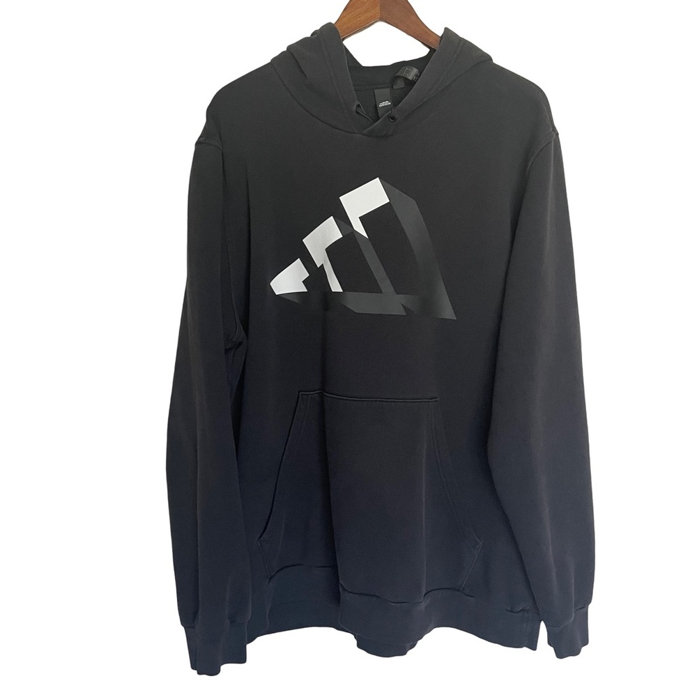 Adidas Post Game Hoodie Black Sweatshirt - Men’s XL